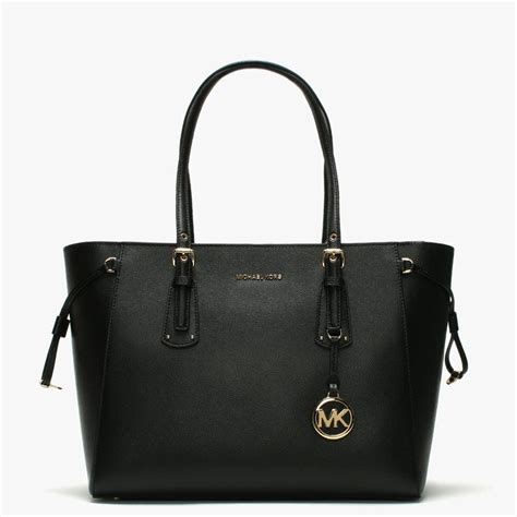 black michael kors small tote bag|Michael Kors black nylon tote.